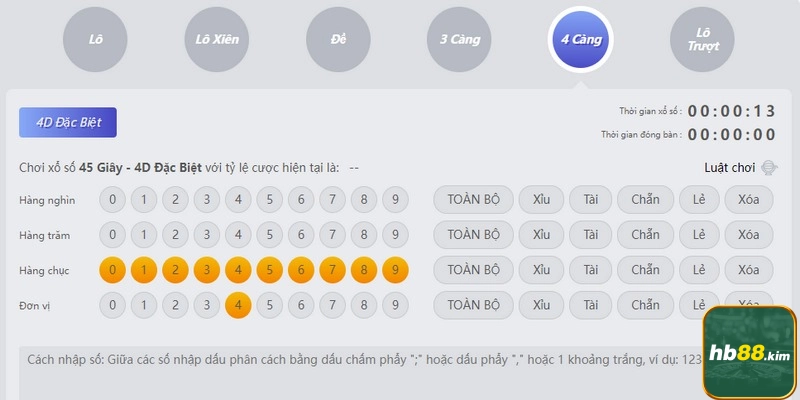 Chơi lô đề ăn thưởng hấp dẫn tại nhà cái hb88